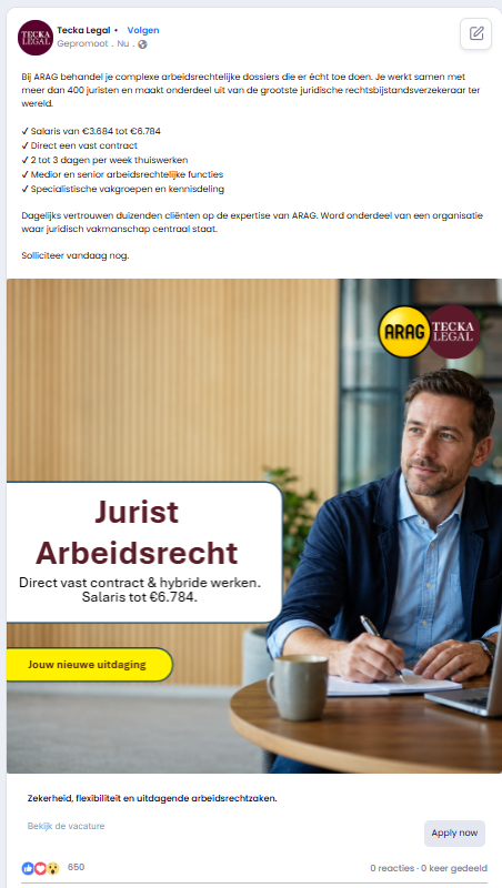 JIBSER recruitment-advertentie voorbeeld 3